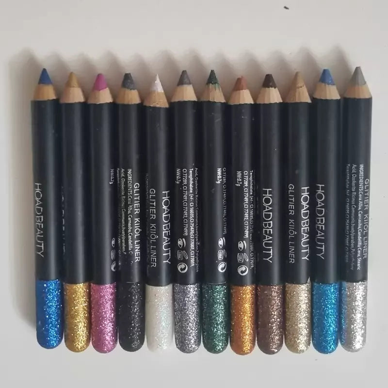 HOAD BEAUTY Pack of 12 Glitter Eye Liner