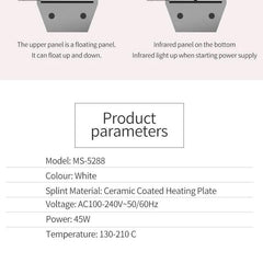 Marske 5288 White Infrared Hair Straightener