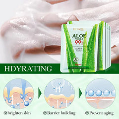 BIOAQUA 99% Aloe Vera Hydrating Soothing Mask - Multi-Effect Facial Mask - 25g