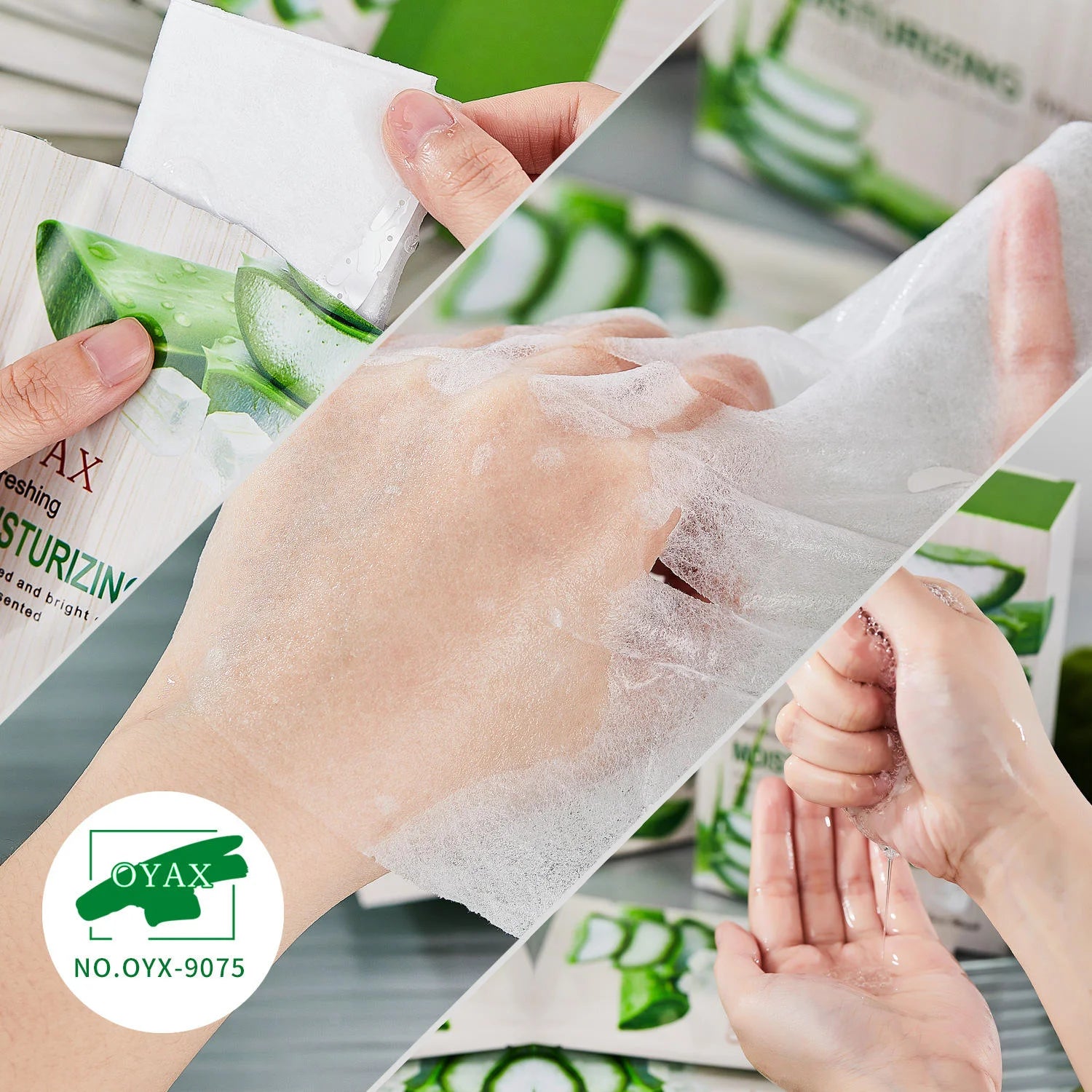 Oyax Refreshing Moisturizing Aloe Vera Sheet Mask - 10 PCS