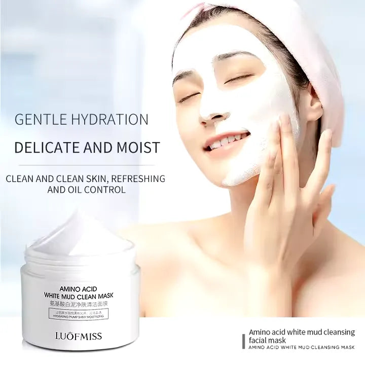 LUOFMISS Amino Acid White Mud Clean Faical Mask -120g