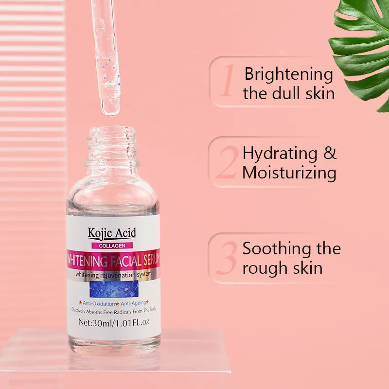 Guanjing Kojic Acid & Collagen Whitening Serum – Brighten, Hydrate & Restore Glow - 30ml