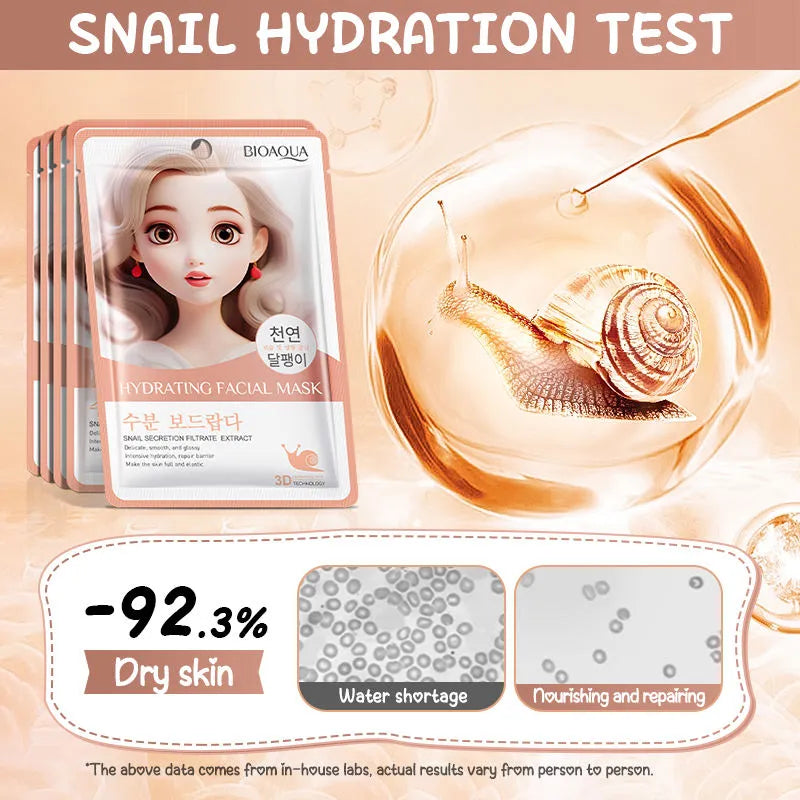 BIOAQUA Snail Pearl White Tea Hydrating Oil Control Facial Mask