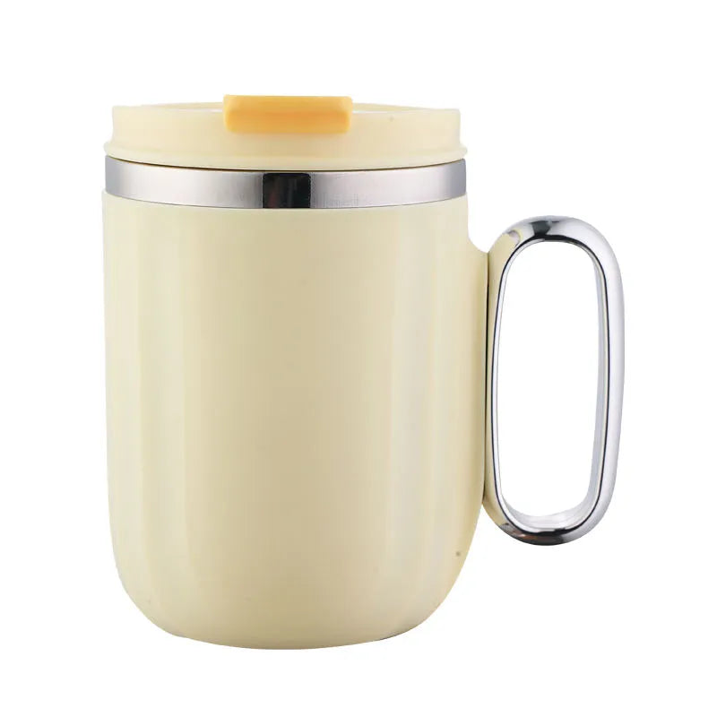 Stainless Steel Mug with Lid Custom Casual Cup Flask Thermos with Handle