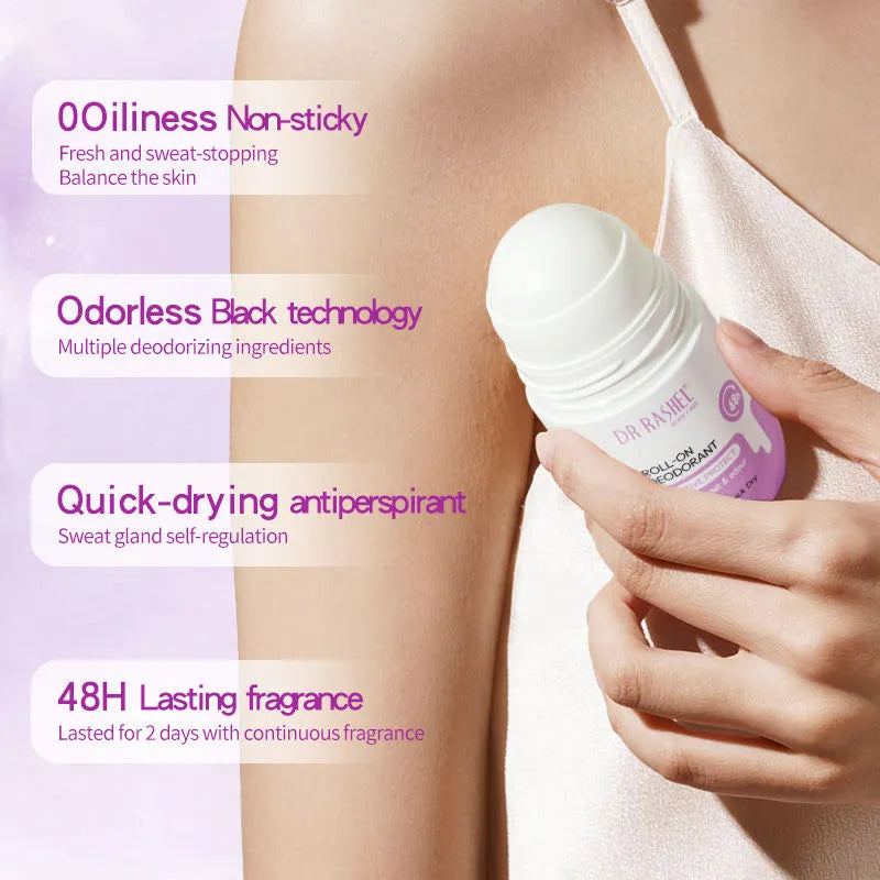 Dr. Rashel Vegan With Lavender Rose Coconut Scents Roll-On Deodorant 48H Protection - 50ml