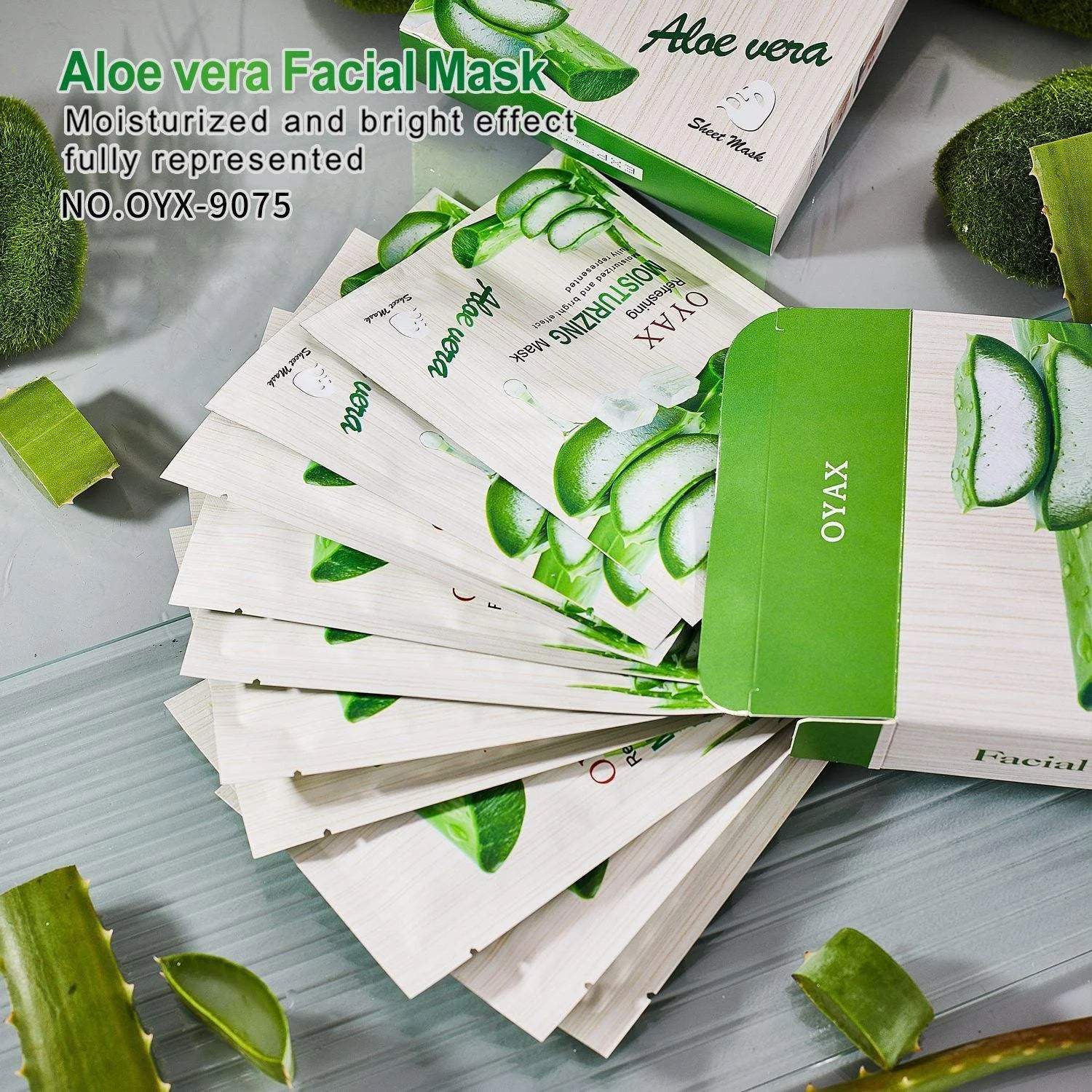 Oyax Refreshing Moisturizing Aloe Vera Sheet Mask - 10 PCS