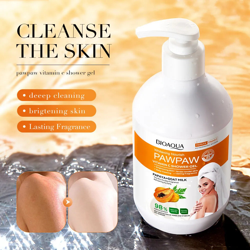 BIOAQUA Papaya Plant Extract Vitamin C Shower Gel - 180ml