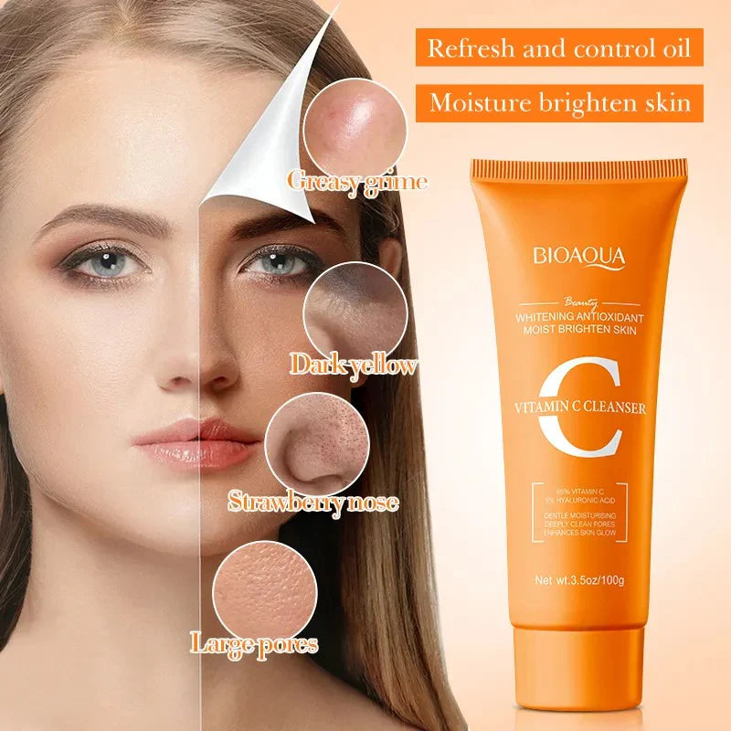 BIOAQUA Whitening Antioxidant Vitamin C Facial Cleanser – 100g