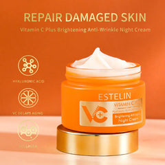 ESTELIN Vitamin C Plus Hyaluronic Acid Niacinamide Night Cream - 50g