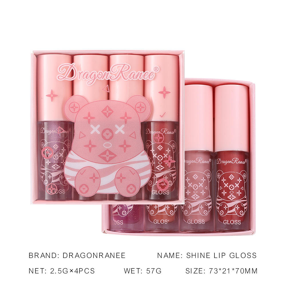 Dragon Ranee Shine Water Lip Gloss - 4 Pcs