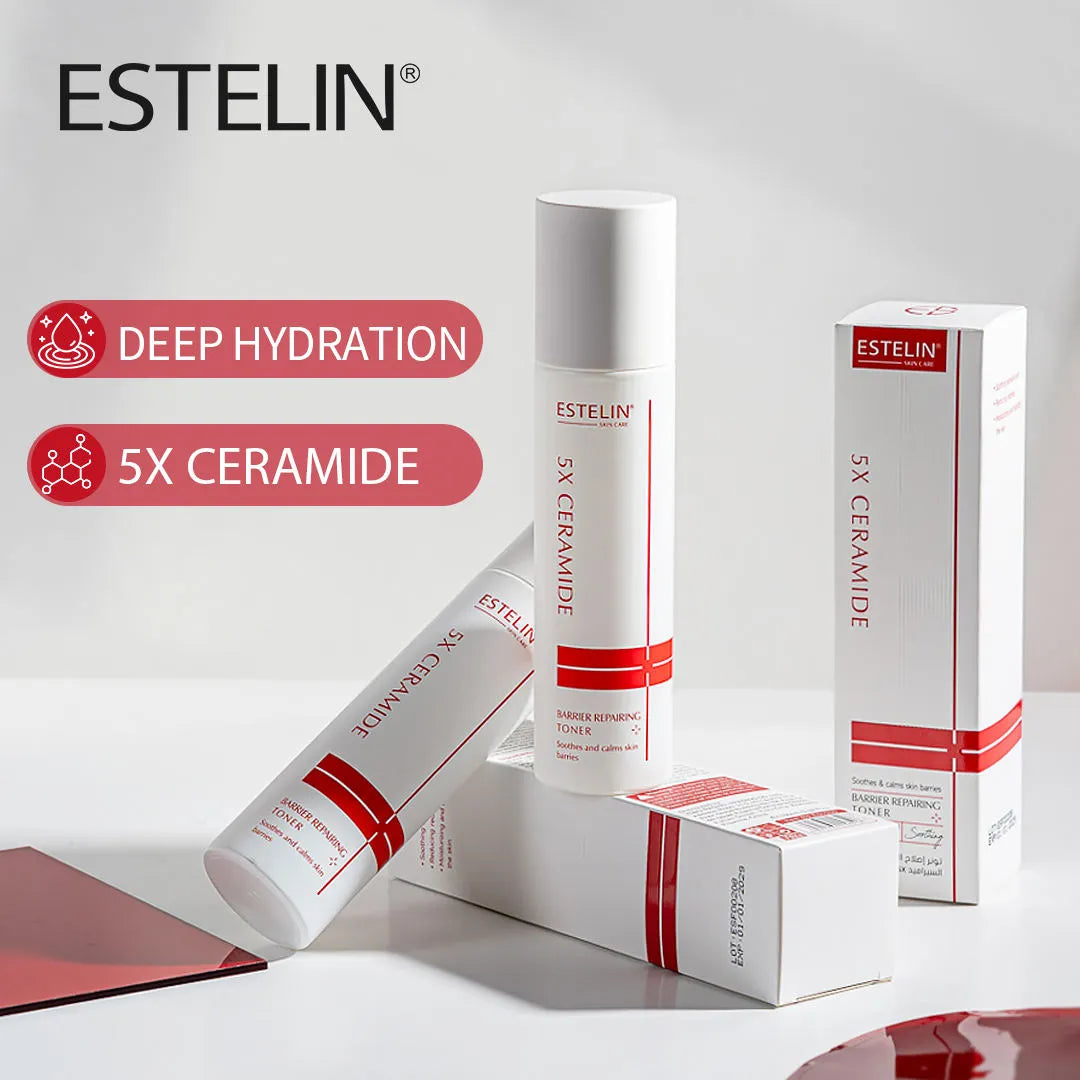 ESTELIN 5X Ceramide Moisturizing Smoothing Essence Toner - 100ml