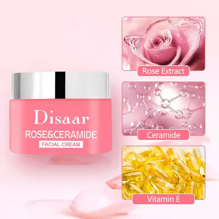 Disaar Rose Ceramide Repair and Brightening Facial Cream - 50g