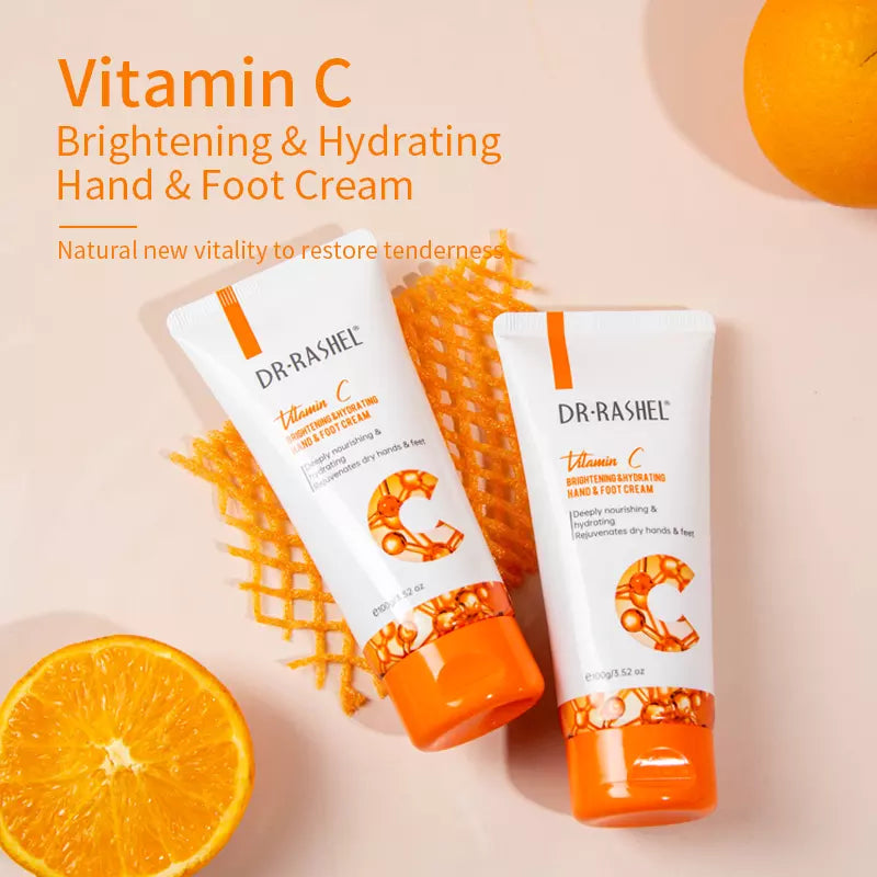 Dr. Rashel Vitamin C Brightening & Hydrating Hand & Foot Cream – 100g