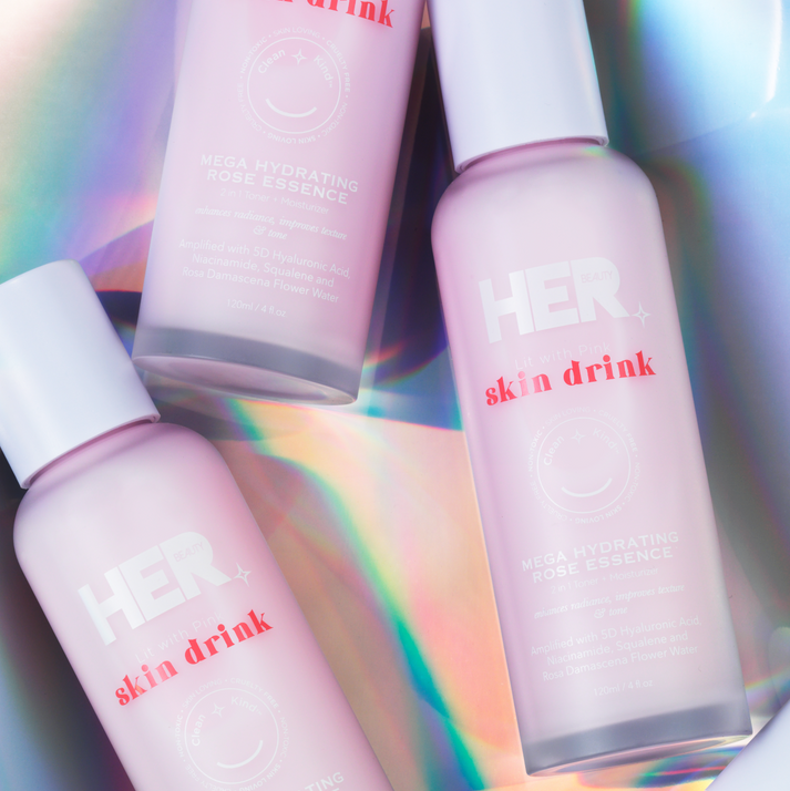 HER Beauty skin drink Hydrating Rose Essence | 2 in 1 Toner Plus Moisturizer 120ml