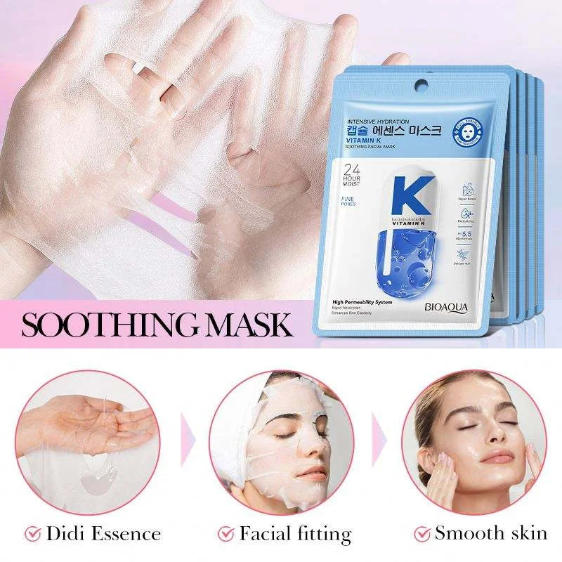 BIOAQUA Vitamin K Soothing Centella Gentle Facial Mask - Each