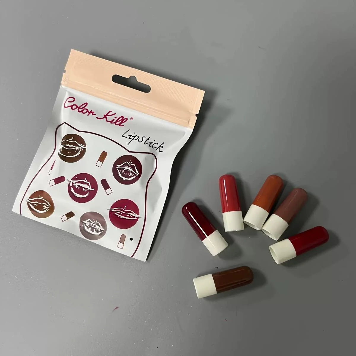 Color Kill Cute Mini Matte Velvet Capsule Lipstick - 6 Colors