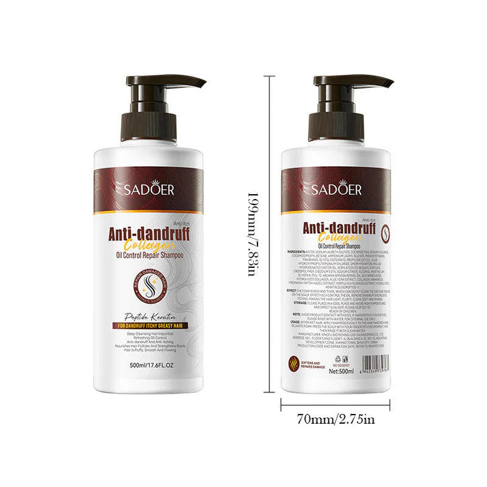 SADOER Collagen Anti Dandruff Oil Control Shampoo  - 500ml
