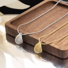 stainless steel Steel Shell Pendant - Each