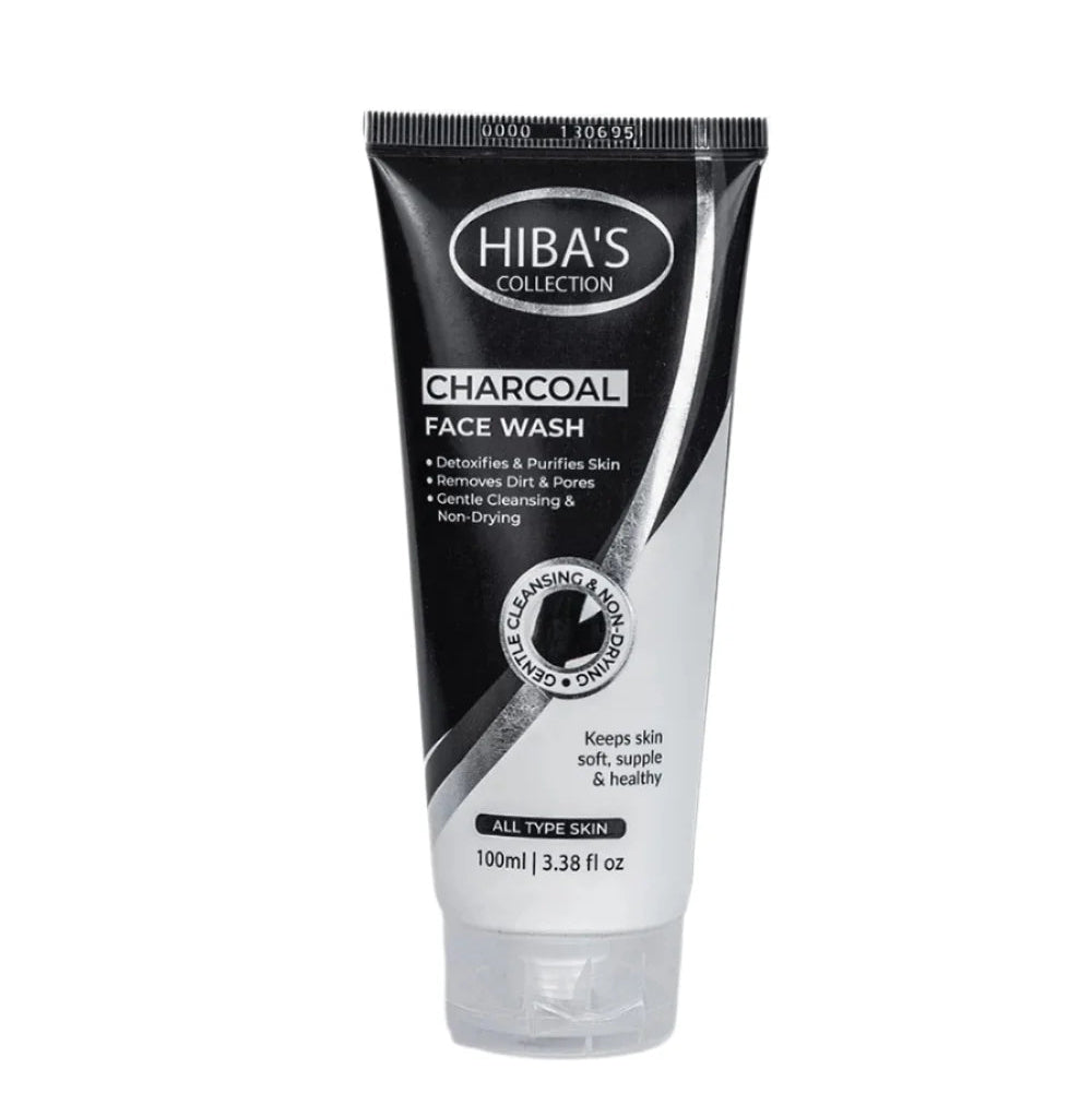 Hiba’s Collection Charcoal Foaming Face Wash – 100ml