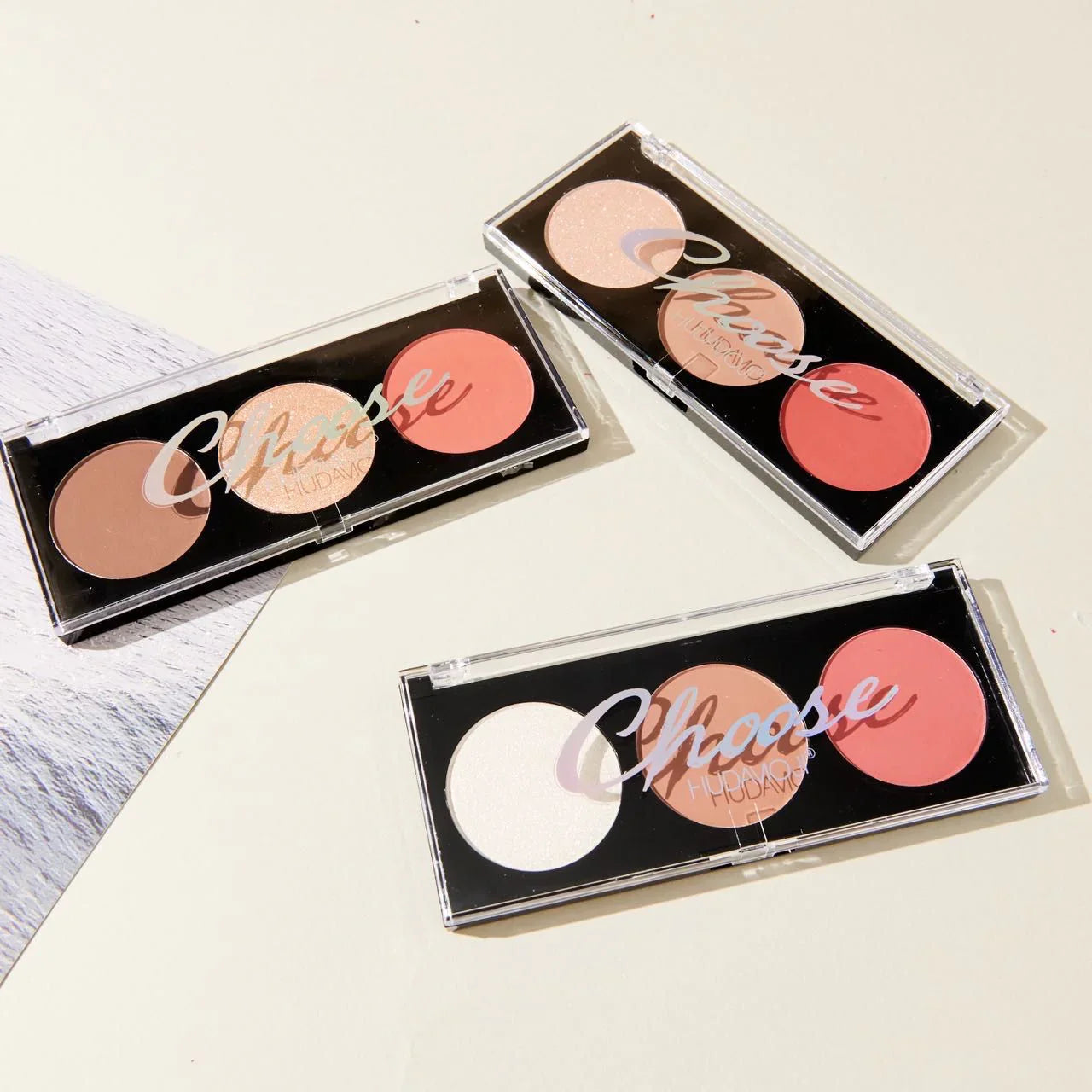 Hudamoji 3in1 Kit Highlighter, Blushon & Contour