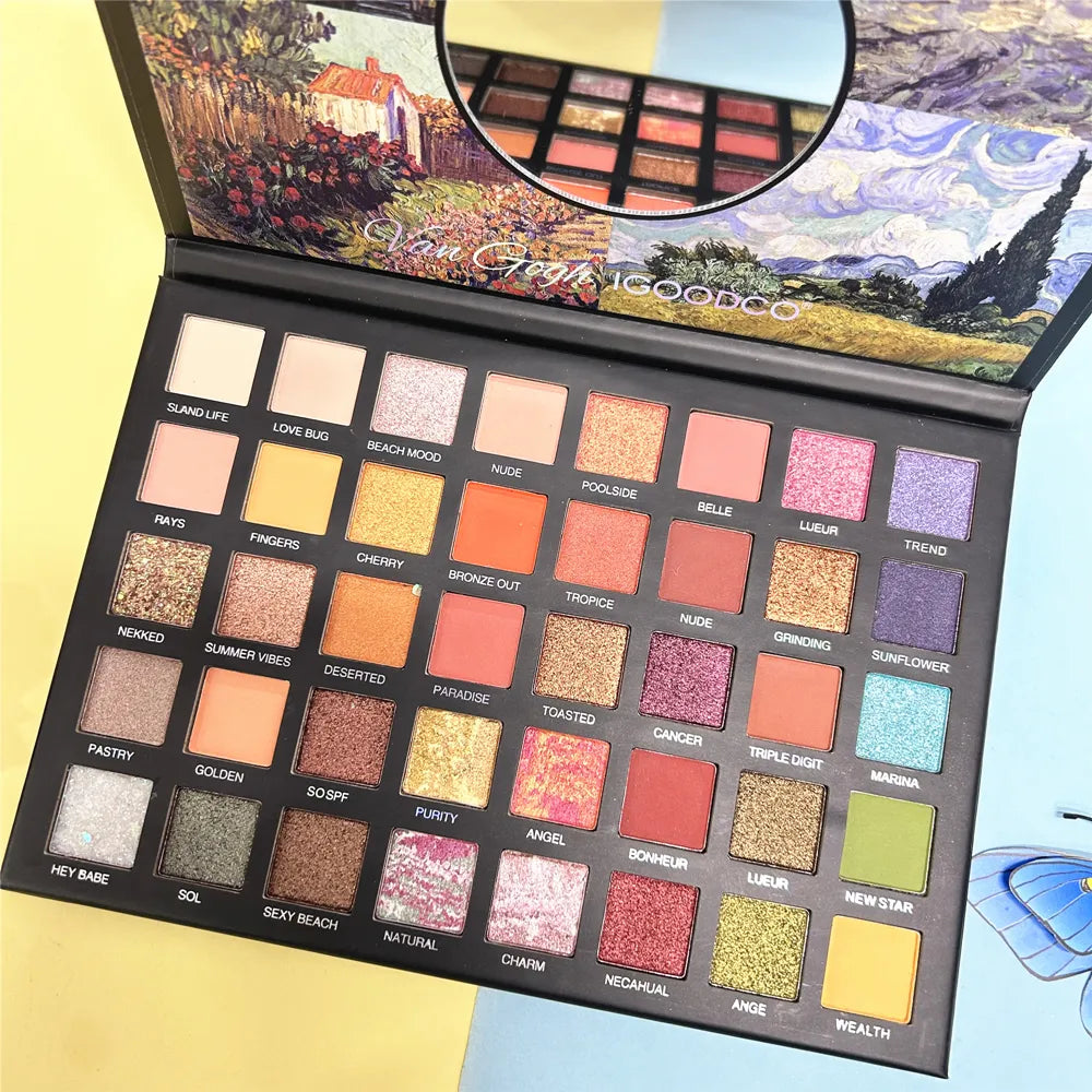 IGOODCO 40 Color Eyeshadow Palette (Matte + Shimmer)