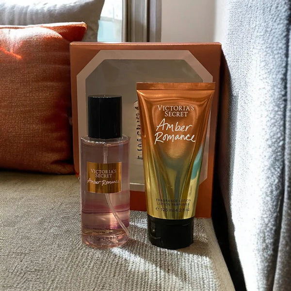 Victoria Secret Amber Romance Body Lotion & Mist Set (125ml Each)