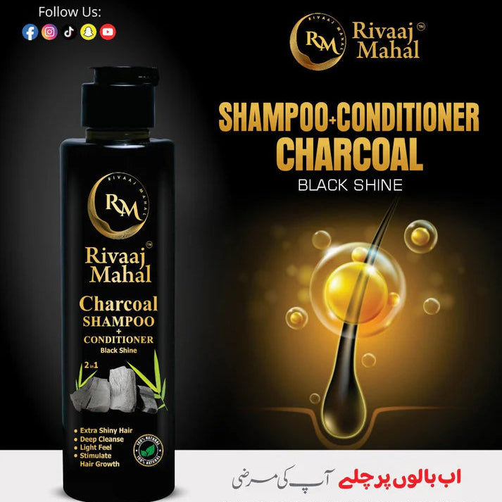 Rivaaj Mahal Charcoal Shampoo + Conditioner