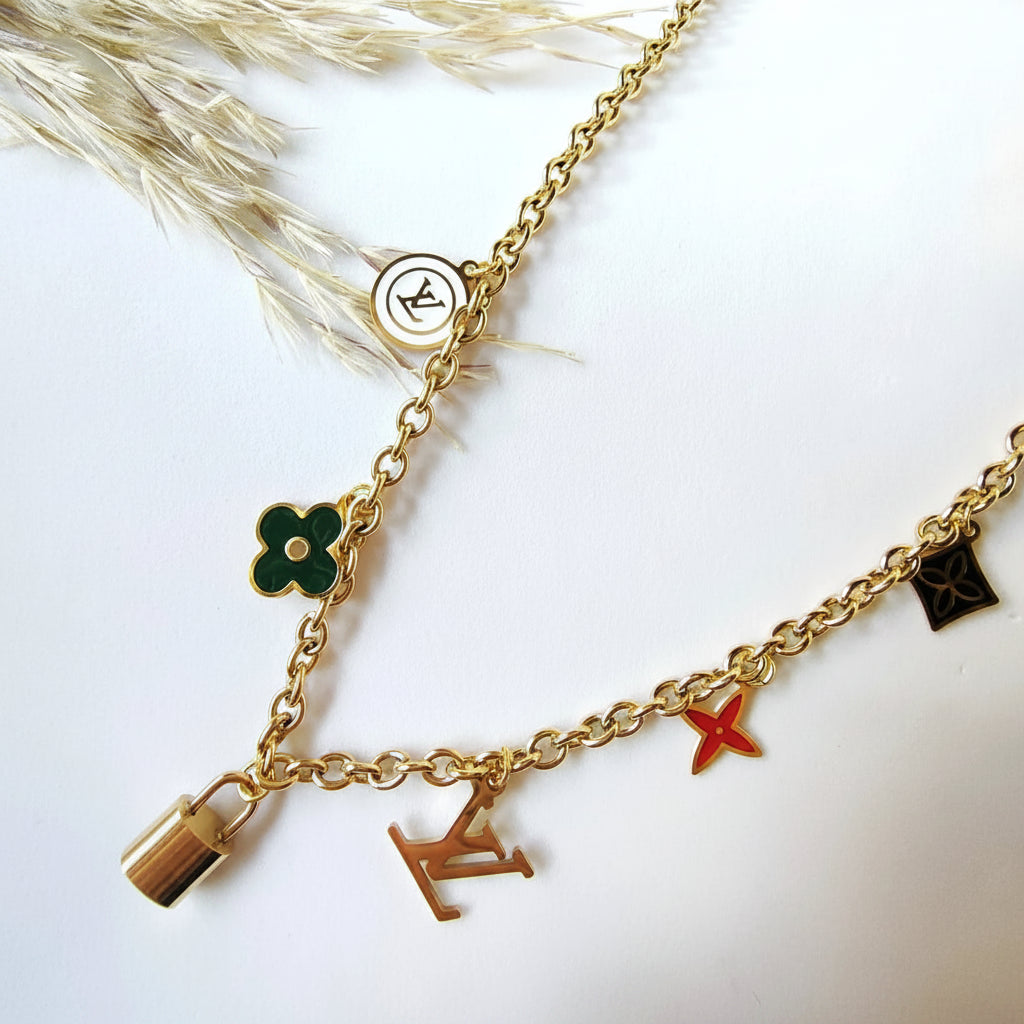 Stainless Steel Louis Vuitton multi-charm chain - Each