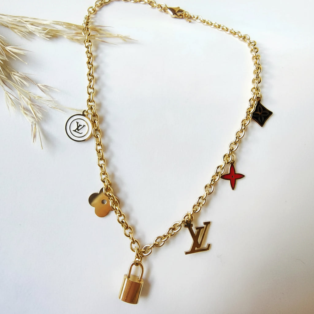 Stainless Steel Louis Vuitton multi-charm chain - Each