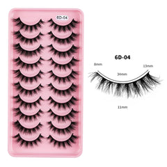 10 Pairs Mink Eyelashes 6D-04