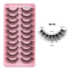 10 Pairs Mink Eyelashes 6D-03