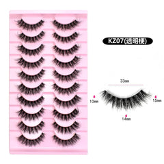 10 Pairs Mink Eyelashes KZ07