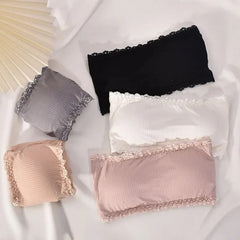 Multi-Color Cotton Strapless Tube Top Bras