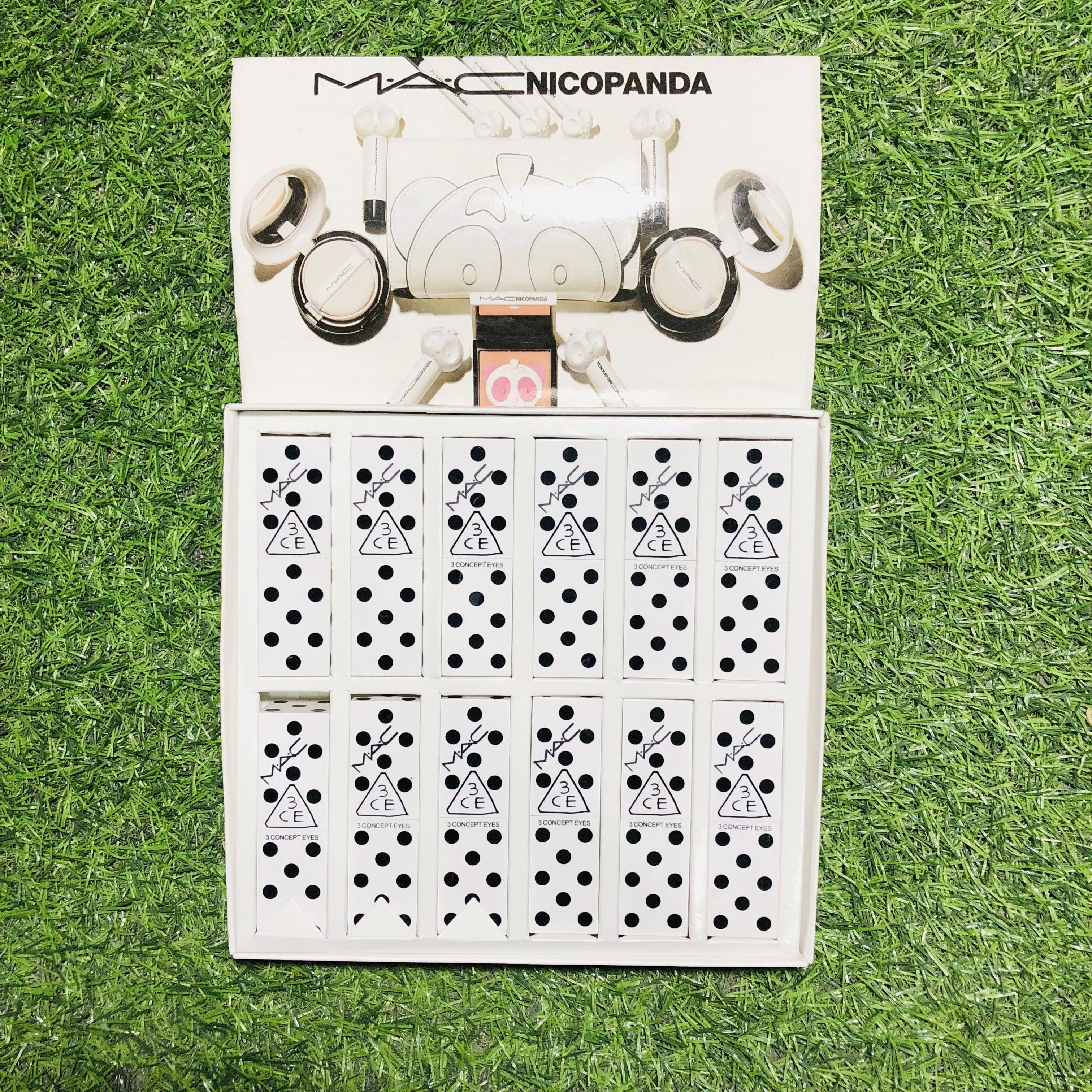 MAC 12 colour Nico Panda lipstick box