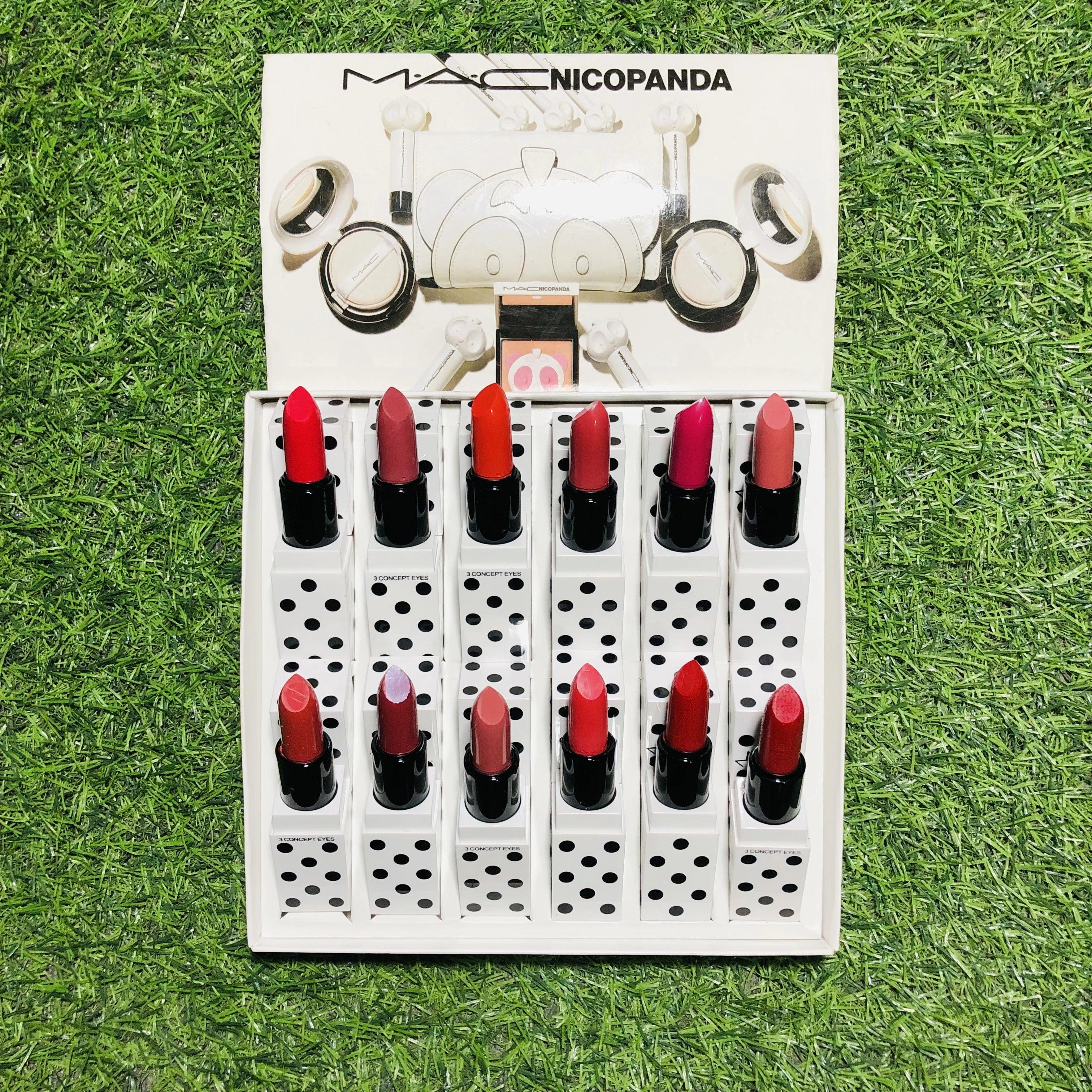 MAC 12 colour Nico Panda lipstick box
