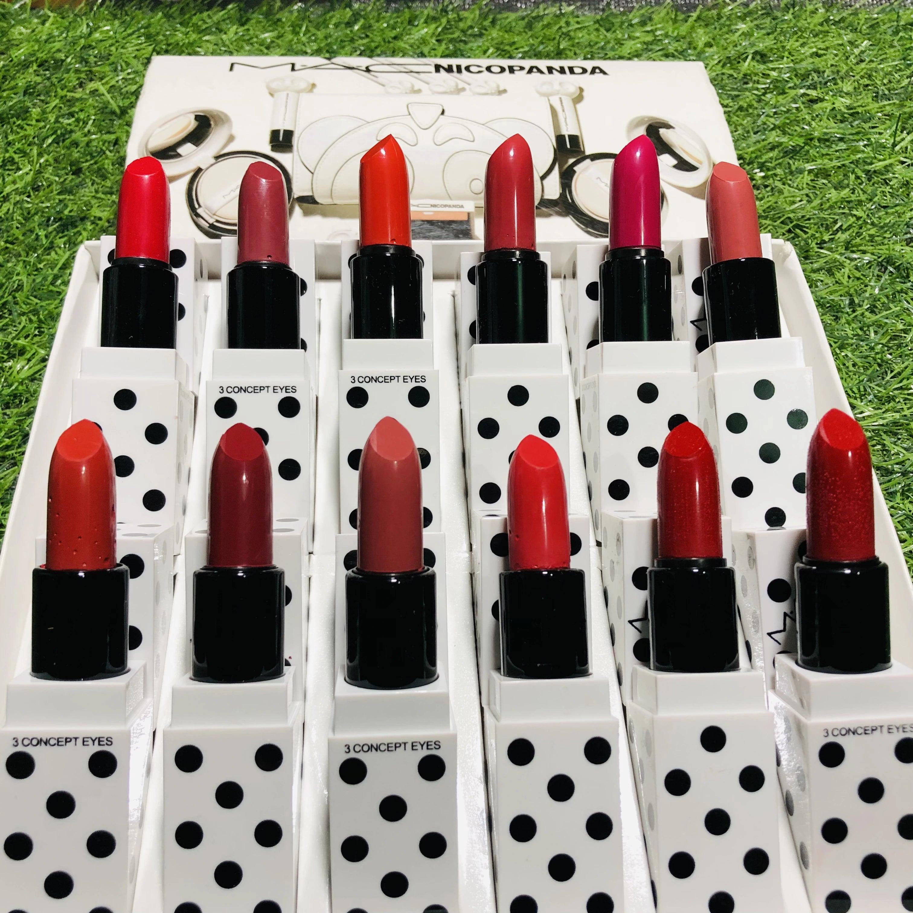 MAC 12 colour Nico Panda lipstick box