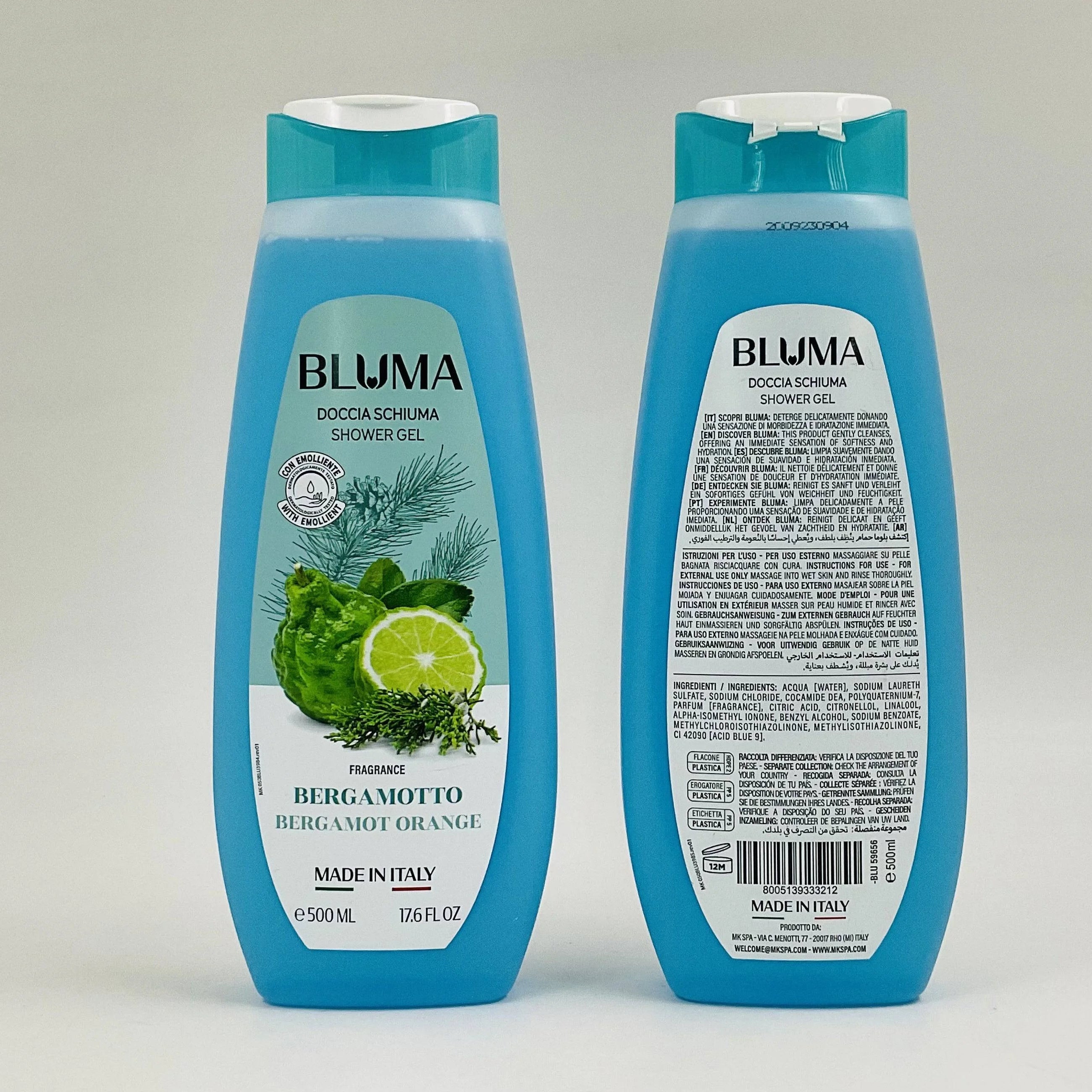 Bluma Bergamot and Bergamot Orange Shower Gel - 500ml
