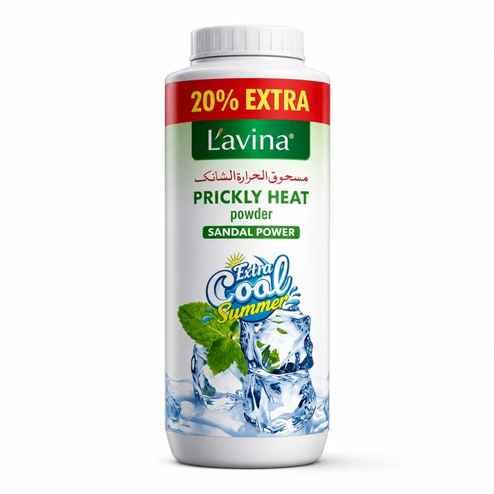 Lávina Prickly Heat Powder Sandal Power - 120g + 20% Extra