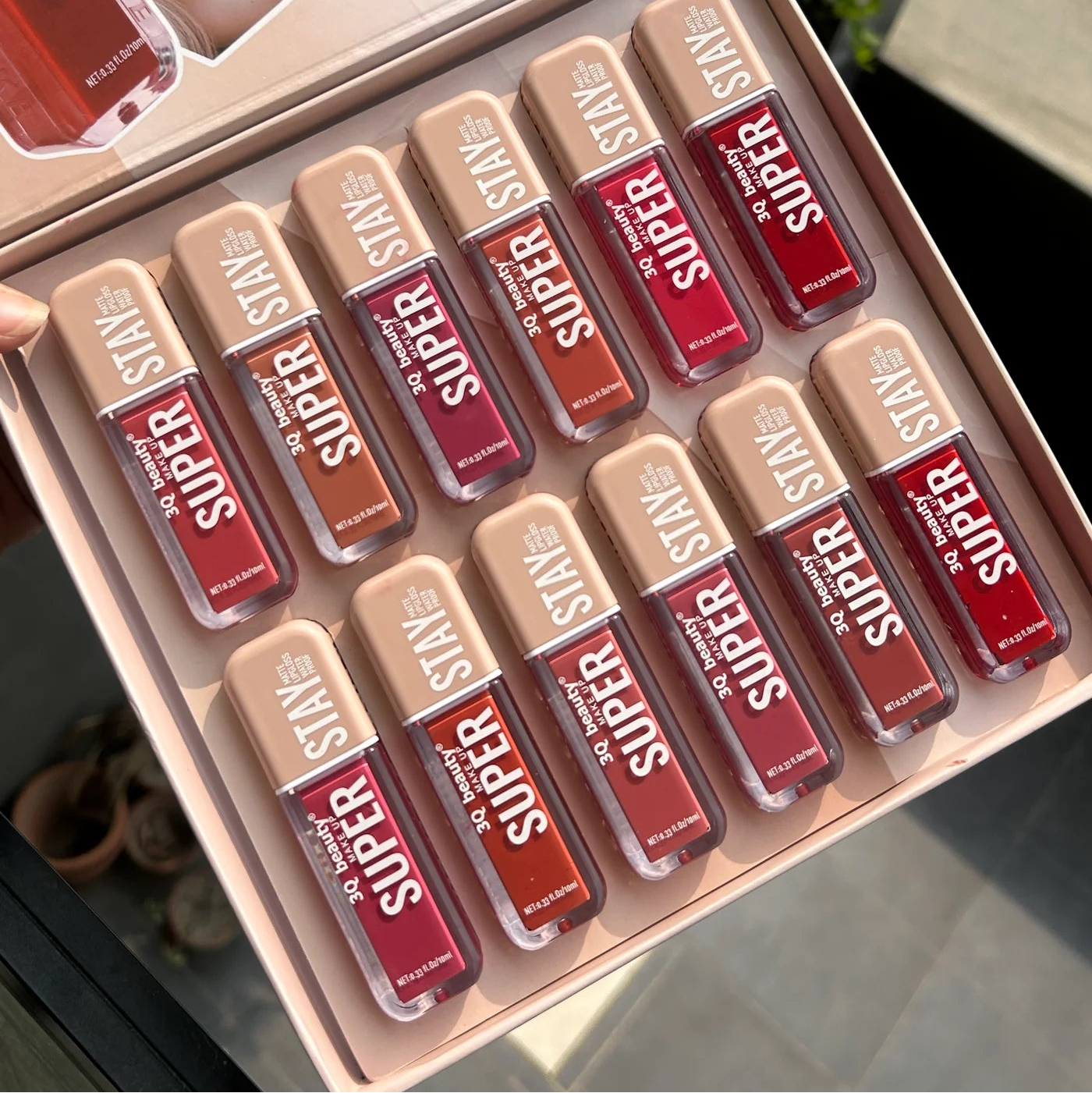 3Q Super Stay Matte Lipgloss Waterproof - 12 Pcs Set