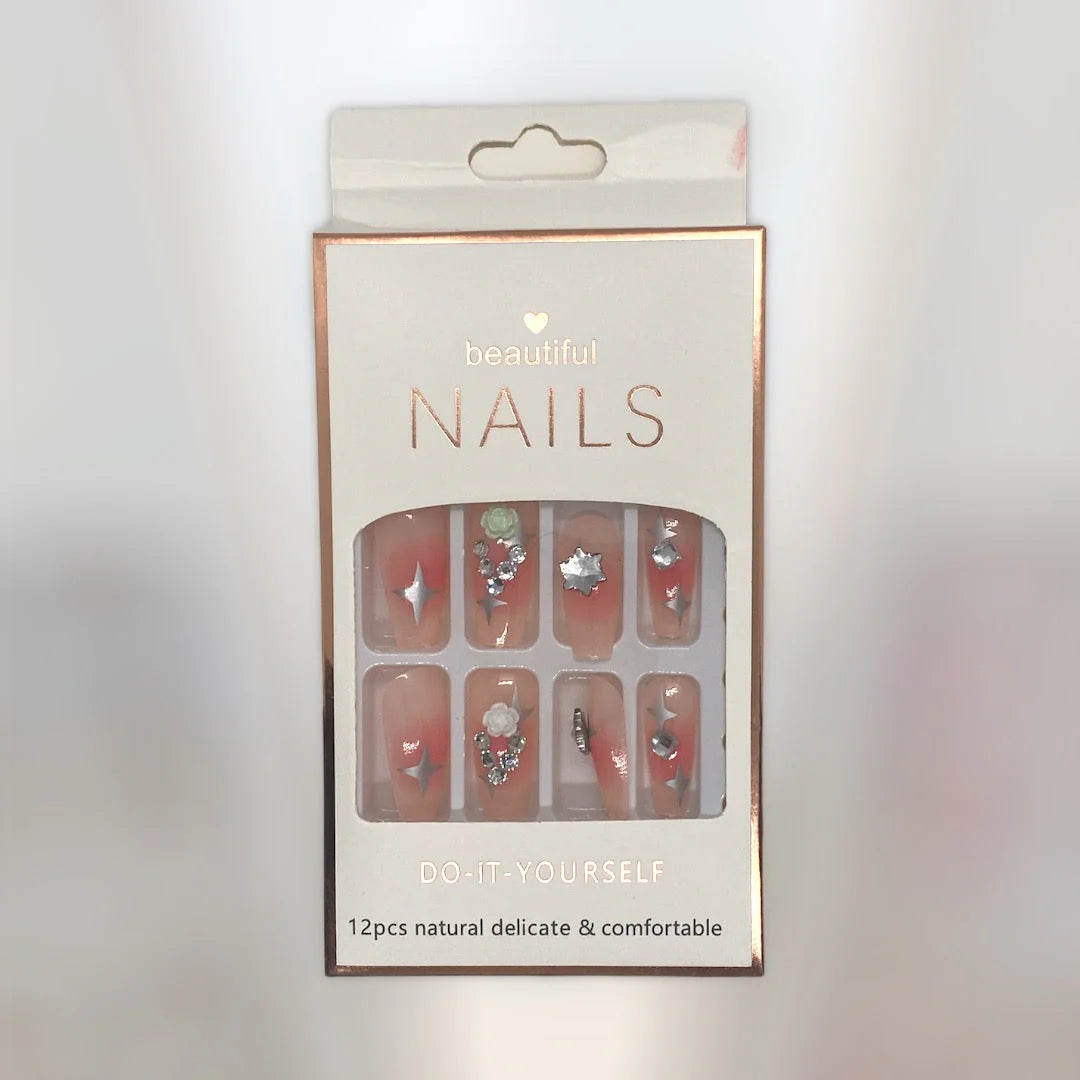 Beautiful Nails Press-on Artificial Nails - 12 Pcs