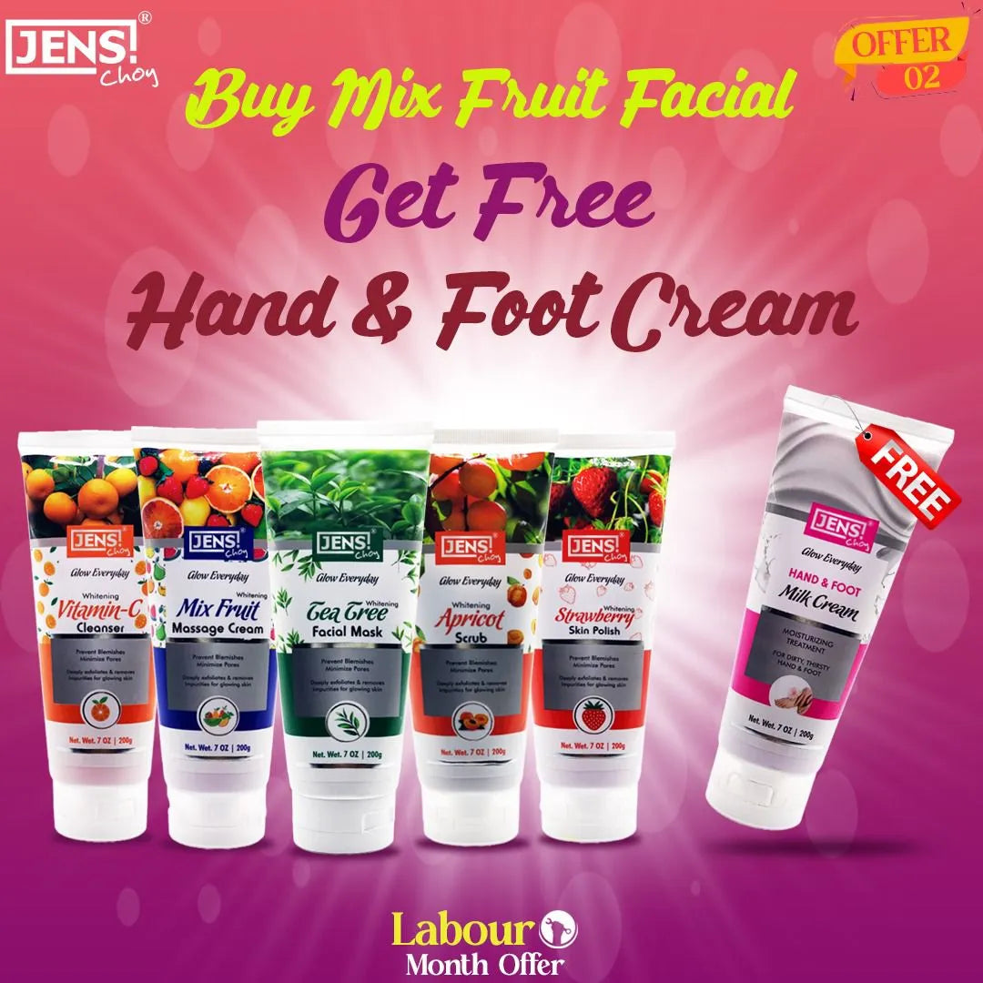 Jens Choy Fruit Facial Kit  & Free Hand Cream