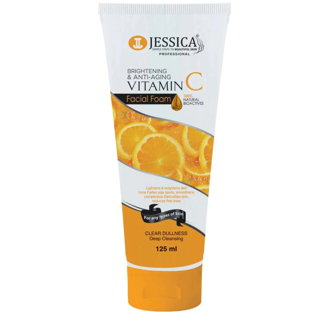 Jessica Vitamin Brightening And Anti Aging C Facial Foam Face Wash - 125ml