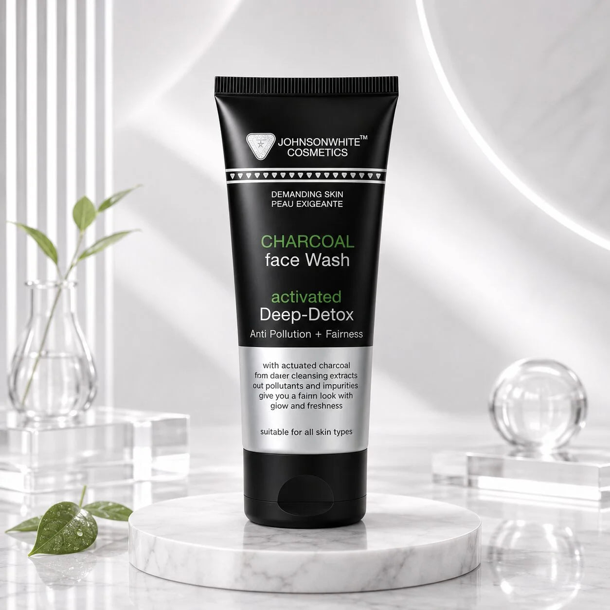 Johnson White Cosmetics Charcoal Face Wash - 100ml