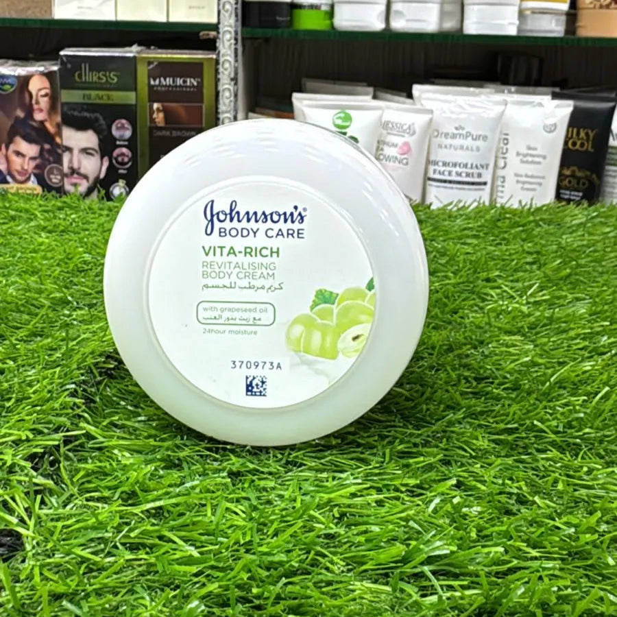 Johnson's Vita-Rich Body Cream Grapeseed Oil Revitalising Skin Care - 200ml