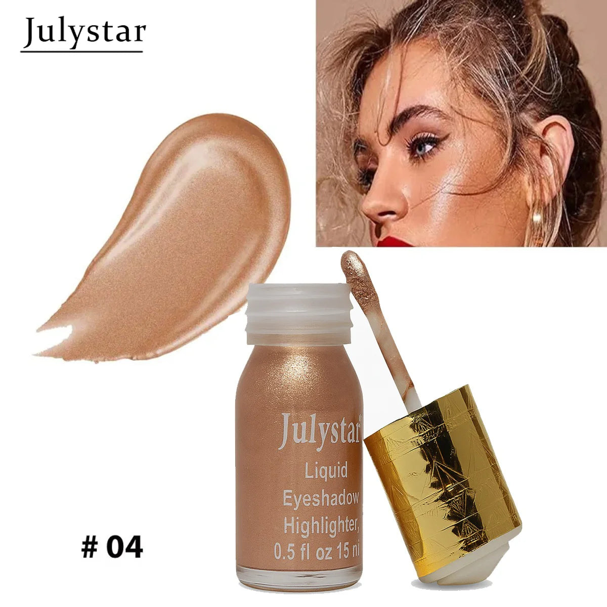 JulyStar Silky Glow Liquid Eyeshadow Highlighter - 15ml