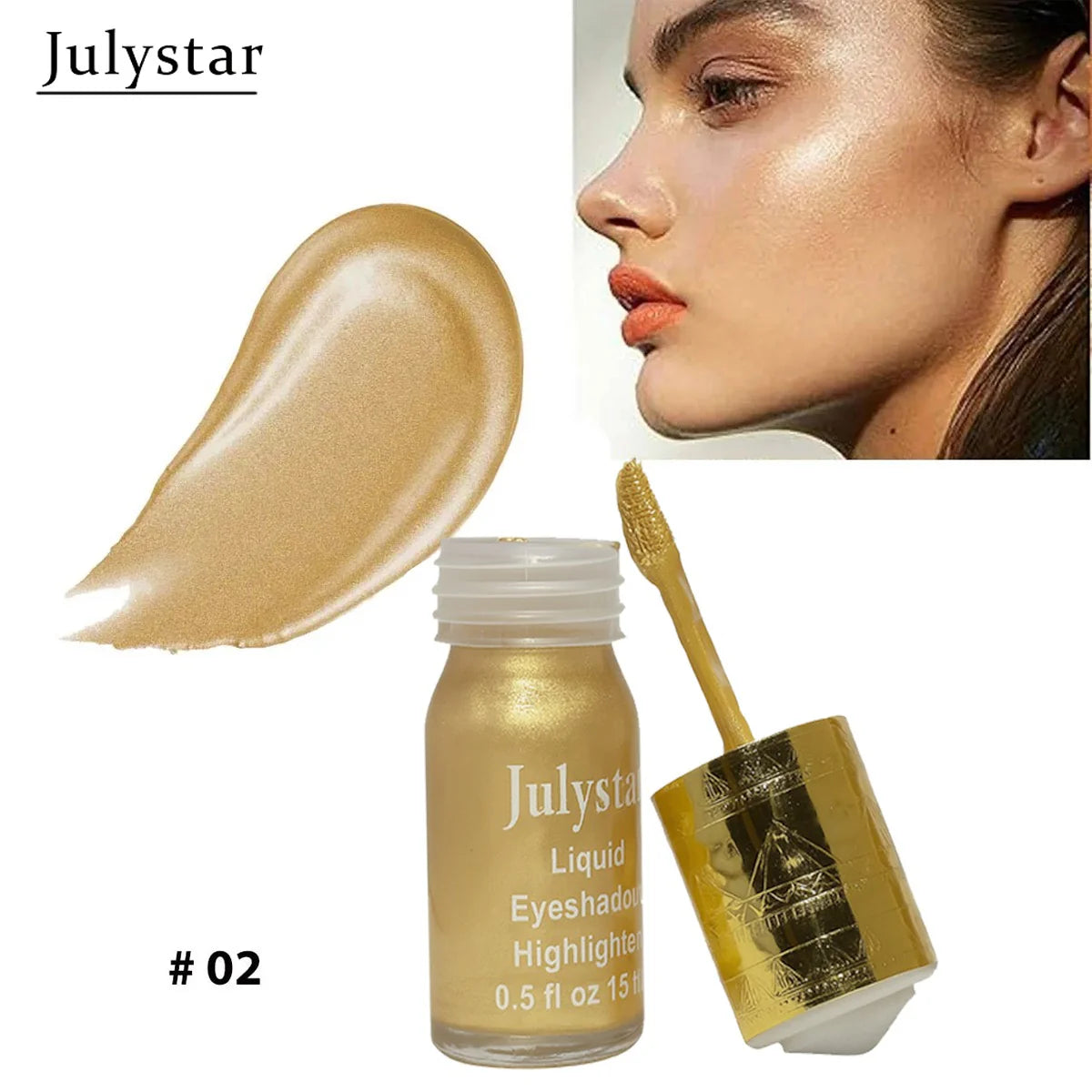 JulyStar Silky Glow Liquid Eyeshadow Highlighter - 15ml