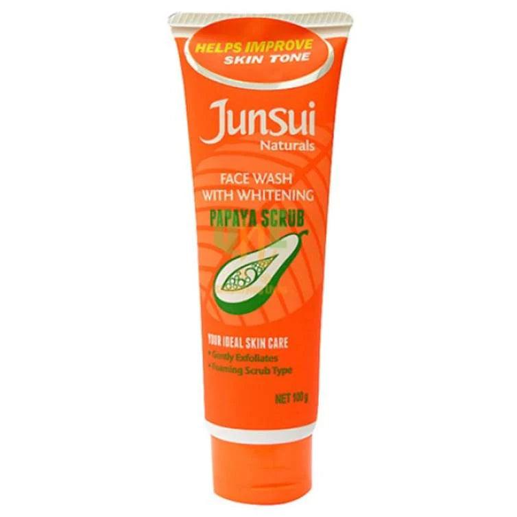 Junsui Face Wash with Whitening Papaya Scrub - 100g