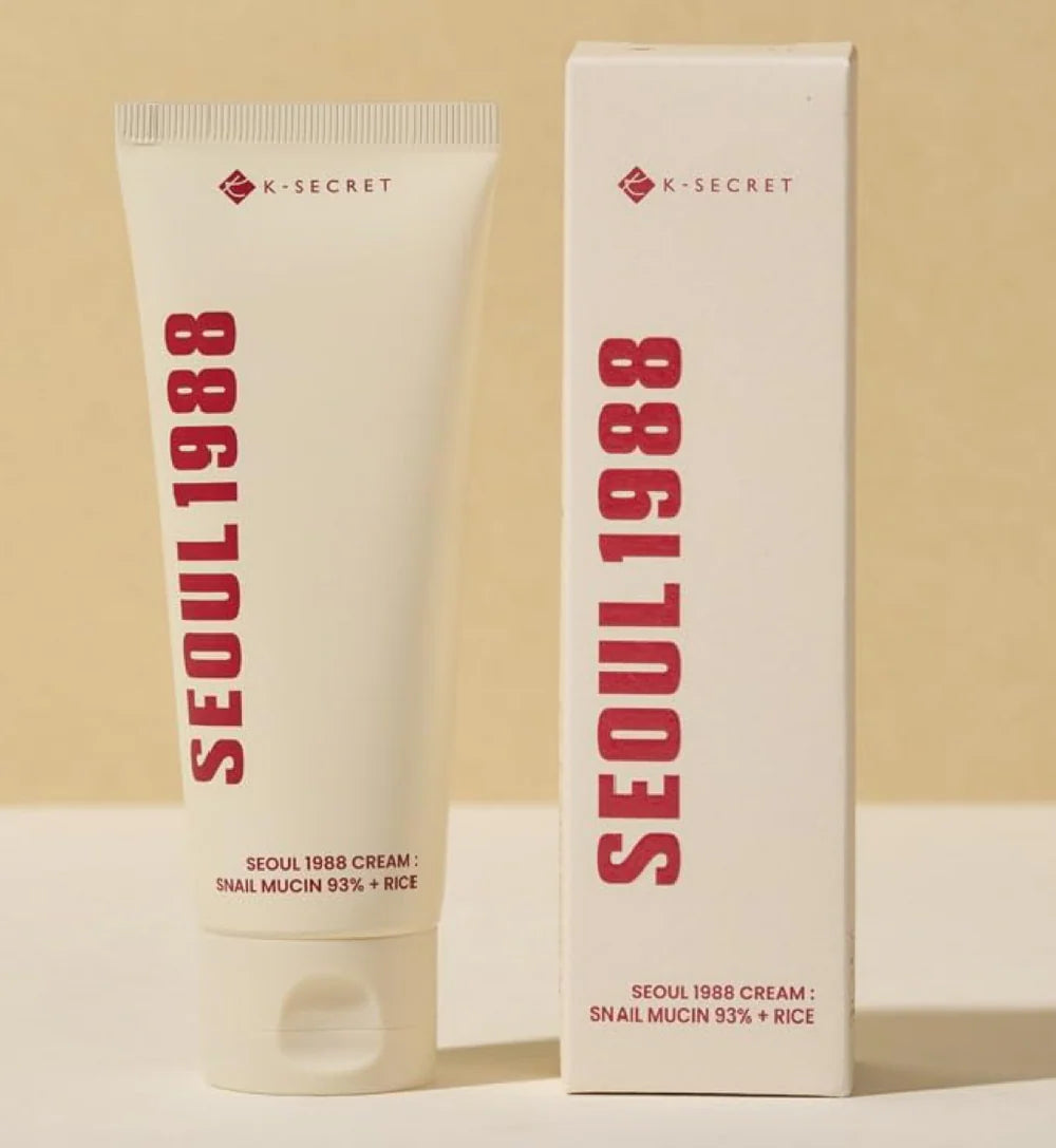 K-Secret Seoul 1988 Snail Mucin 93% + Rice Cream  - 100ml - Made in Korea