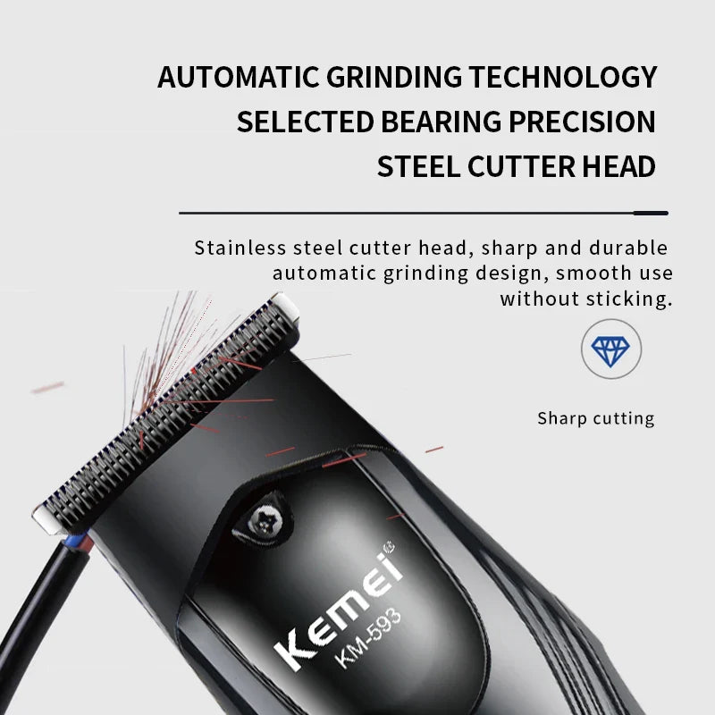 KM-593 Trimmer WIth Digital Display Display & Lithium Batteries