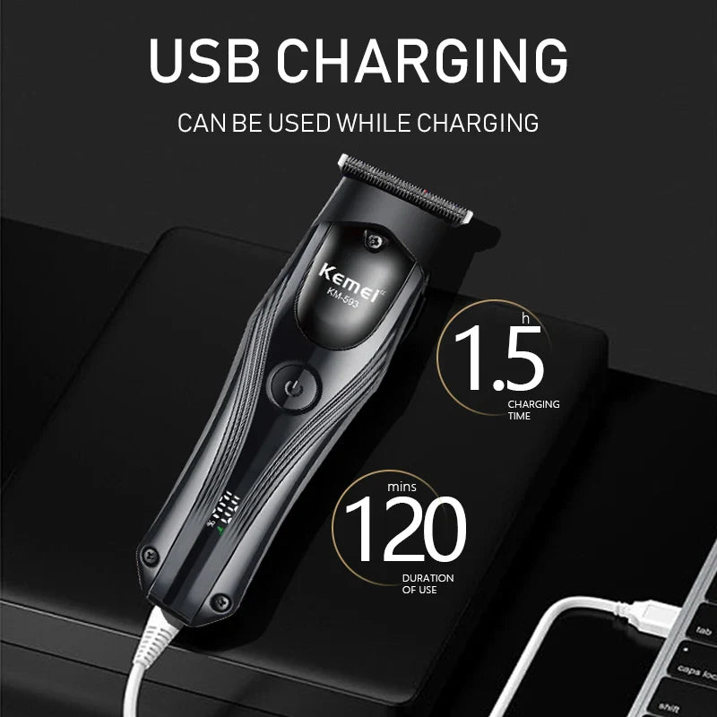 KM-593 Trimmer WIth Digital Display Display & Lithium Batteries